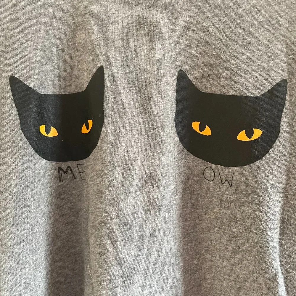 Vans Meow-Za Crew Grey Sweatshirt - Picture 3 of 4